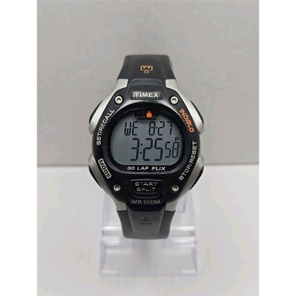 Timex Ironman Classic 30 Lap Flix Watch 40mm Indiglo WR100M New Battery Quartz - Picture 1 of 11